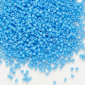 DB0659 - 11/0 - Miyuki Delica - Opaque Light Blue Dyed Dark Turquoise - 7.5gms - Cylinder Seed Beads