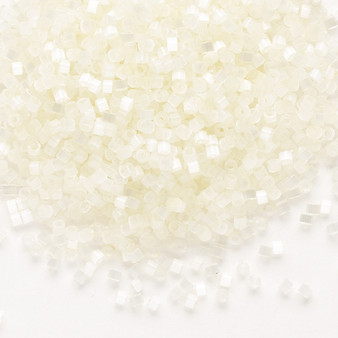 DB0672 - 11/0 - Miyuki Delica -  opaque silk glazed luster white - 7.5gms - Cylinder Seed Beads