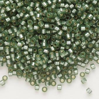 DB0689 - 11/0 - Miyuki Delica - Transparent Silver Lined Frosted Moss - 7.5gms - Cylinder Seed Beads