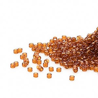 DB0709 - 11/0 - Miyuki Delica - Transparent Amber - 7.5gms - Cylinder Seed Beads