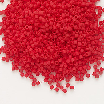 DB0753 - 11/0 - Miyuki Delica - Opaque Matt Red - 7.5gms - Cylinder Seed Beads