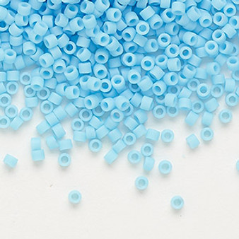 DB0755 - 11/0 - Miyuki Delica - Opaque Matt Turquoise Blue - 7.5gms - Cylinder Seed Beads