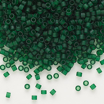 DB0767 - 11/0 - Miyuki Delica - Translucent Matt Dark Emerald - 7.5gms - Cylinder Seed Beads