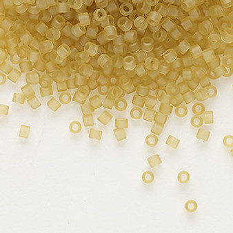 DB0771 - 11/0 - Miyuki Delica - Translucent Matt Dyed Saffron - 7.5gms - Cylinder Seed Beads