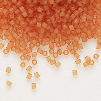 DB0781 - 11/0 - Miyuki Delica - Translucent Matt Dyed Amber - 7.5gms - Cylinder Seed Beads