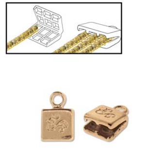 LAST STOCK: Silver Silk Finding - 2 strand Gold - 1 Pair LAST STOCK: Silver Silk Finding - 2 strand Gold - 1 Pair