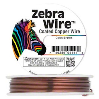 1 x reel of Zebra Wire round - 24 guage (71 yards, 65metres) Brown