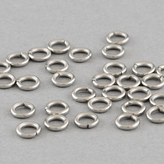 304 Stainless Steel Jumprings, 4x1mm (50gms - approx 840 rings)