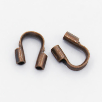 5gms Brass Wire Guardian and Protectors, Red Copper Color, 4mm x 5mm , hole: 0.5mm (approx 150)