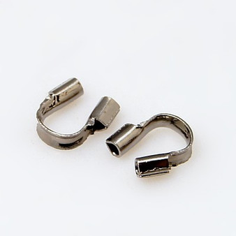 5gms Brass Wire Guardian and Protectors, Gunmetal Color, 4mm x 5mm , hole: 0.5mm (approx 150)