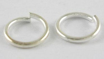 Silver Round Jump ring  8mm x 1mm thick (50gms) (approx 350 rings)