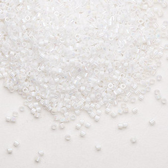 DBS0202 - Miyuki Delica Beads - Cylinder- SIZE #15 - 7.5gms - Colour DBS202 White Pearl AB