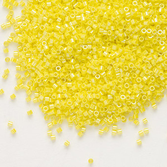 DBS0160 - Miyuki Delica Beads - Cylinder- SIZE #15 - 7.5gms - Colour DBS160 Op Yellow AB