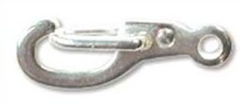 Hinged Plated Parrot Clasp 14mm x 4mm x 3mm - 10 Pack - Silver