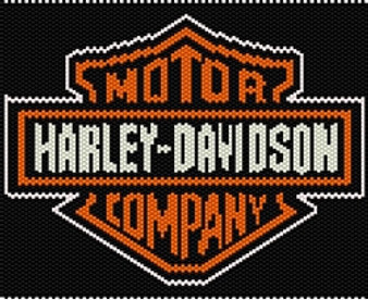 Peyote Bead Harley Davidson Logo Pattern Download