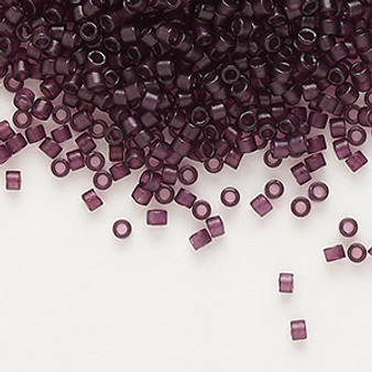 DB0784 - 11/0 - Miyuki Delica - Translucent Matt Dyed Dark Smoky Amethyst - 7.5gms - Cylinder Seed Beads