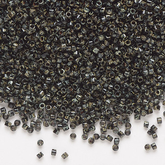 DB2261 - 11/0 - Miyuki Delica - Opaque Picasso Black - 7.5gms - Cylinder Seed Beads