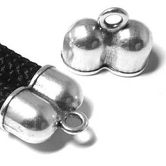 Climbing Rope Finding - Ant Silver - Double ending 25 x 20 x 13mm (10.2mm Inner Diameter) sold individually