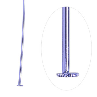 Head pin, electro-coated brass, purple, 3 inches, 21 gauge. Sold per pkg of 10.