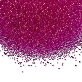 Bead, coated glass, 1mm undrilled micro bead round. Sold per 15-gram bag Translucent Pink