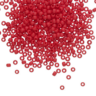 TR-11-45F - 11/0 - TOHO BEADS® - Opaque Frosted Pepper Red - 7.5gms - Glass Round Seed Beads