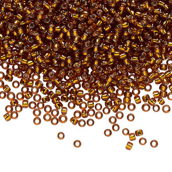 TR-11-34 - 11/0 - TOHO BEADS® - Transparent Silver-Lined Smoky Topaz - 7.5gms - Glass Round Seed Beads