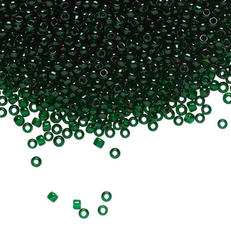 TR-11-939 - 11/0 - TOHO BEADS® - Transparent Emerald Green - 7.5gms - Glass Round Seed Beads