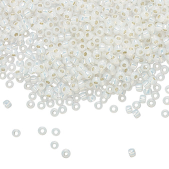 TR-11-2100 - 11/0 - TOHO BEADS® - Translucent Silver-Lined Milky White - 7.5gms - Glass Round Seed Beads