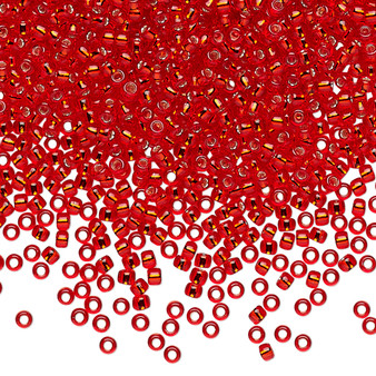 TR-11-25B - 11/0 - TOHO BEADS® - Translucent Silver-Lined Siam Ruby - 7.5gms - Glass Round Seed Beads