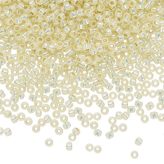 TR-11-2125 - 11/0 - TOHO BEADS® - Translucent Silver-Lined Milky White Jonquil - 7.5gms - Glass Round Seed Beads