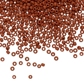 TR-11-46LF - 11/0 - TOHO BEADS® - Opaque Frosted Terra Cotta - 7.5gms - Glass Round Seed Beads
