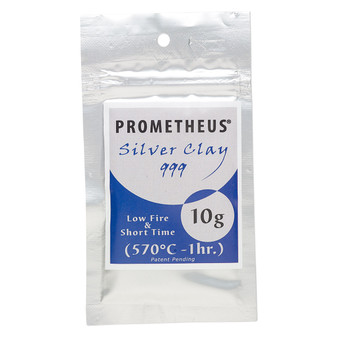 Prometheus® fine silver clay, low fire and short time. Sold per 10-gram pkg.