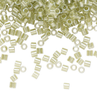 DBL-0903 - 8/0 - Miyuki - Transparent C/L Peridot Green - 7.5gms (approx 220 Beads) - Glass Delica Beads - Cylinder