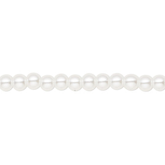 4mm - Celestial Crystal® - White - 2 Strands - Round Glass Pearl