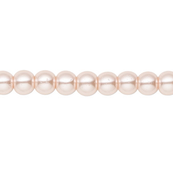 6mm - Celestial Crystal® - Medium Pink - 2 Strands - Round Glass Pearl