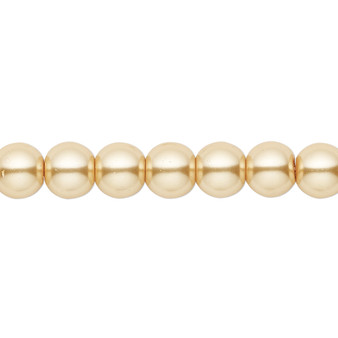 8mm - Celestial Crystal® - Gold - 2 Strands - Round Glass Pearl