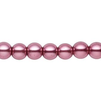 8mm - Celestial Crystal® - Dusty Rose - 2 Strands - Round Glass Pearl