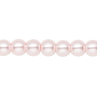 8mm - Celestial Crystal® - Light Pink - 2 Strands - Round Glass Pearl