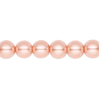 8mm - Celestial Crystal® - Peach - 2 Strands - Round Glass Pearl