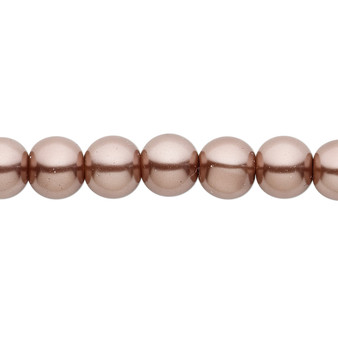 8mm - Celestial Crystal® - Brown - 2 Strands - Round Glass Pearl