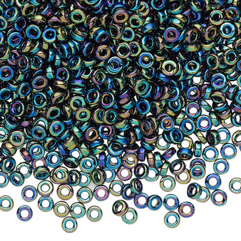 SPR3-455 - 3 x 1.3mm - Miyuki - Op Met Iris Blue - 10gms (Approx 650 beads) - Glass Rondelle Beads