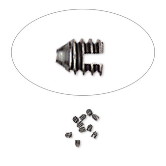 2x1mm - Screw-Tite Crimps™ -  gunmetal-plated copper - 10 Pack - Screws