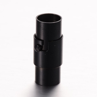 1 Set - Column 304 Stainless Steel Locking Tube Magnetic Clasps, Electrophoresis Black, 17x6mm, Hole: 4mm