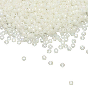 TR-11-401 - 11/0 - TOHO BEADS® -  Opaque Rainbow White - 50gms - Glass Round Seed Beads