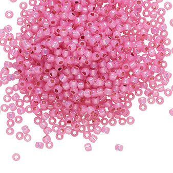 TR-11-2107 - 11/0 - TOHO BEADS® -  Translucent Silver-Lined Milky Hot Pink - 50gms - Glass Round Seed Beads