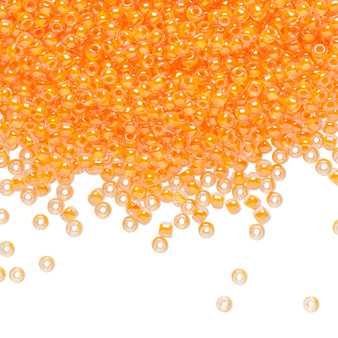 TR-11-802 - 11/0 - TOHO BEADS® -  Semitransparent Luminous Neon Orange - 50gms - Glass Round Seed Beads