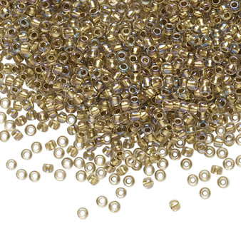 TR-11-262 - 11/0 - TOHO BEADS® - Transparent Gold-Lined Rainbow Crystal Clear - 50gms - Glass Round Seed Beads