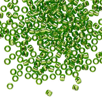 TR-08-27 - 8/0 - TOHO BEADS® - Transparent Silver-Lined Peridot - 7.5gm Vial - Glass Round Seed Beads