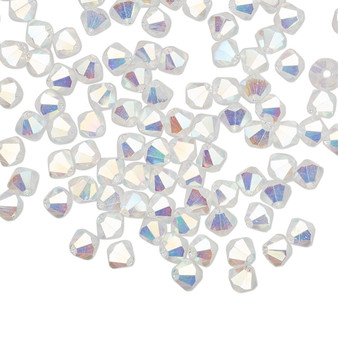 4mm - Preciosa Czech - Crystal AB2X - 48pk - Faceted Bicone Crystal