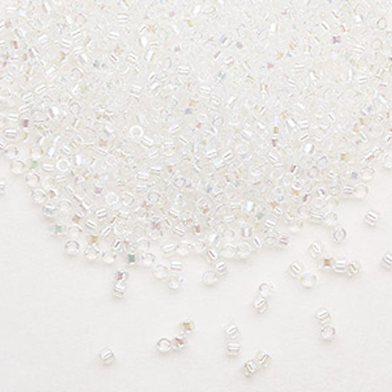 DB0051 - 11/0 - Miyuki Delica - Translucent Rainbow Crystal Clear - 50gms - Cylinder Seed Beads
